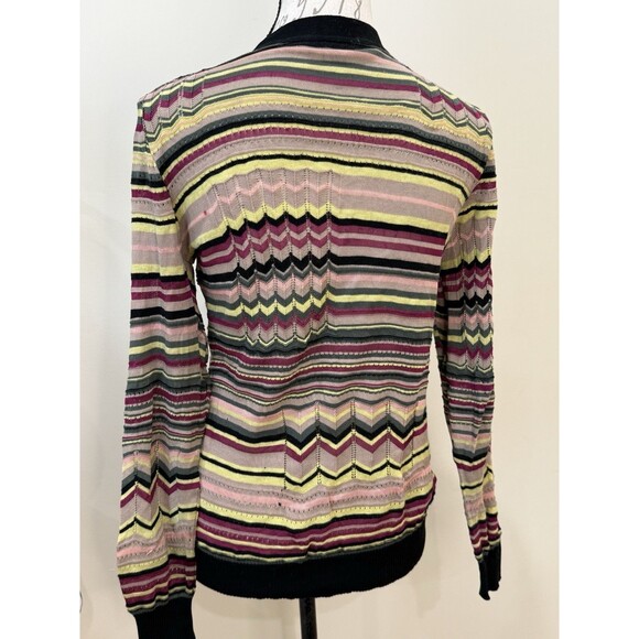 Missoni Sz 10 S/M Fine Knit Long Chevron Zig-Zag Iconic Cardigan Sweater - Picture 5 of 13